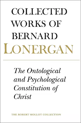 The Ontological and Psychological Constitution of Christ cover