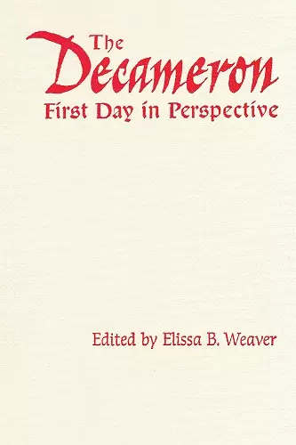 The Decameron First Day in Perspective cover