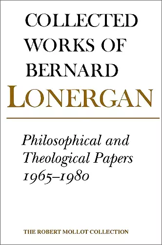 Philosophical and Theological Papers, 1965-1980 cover