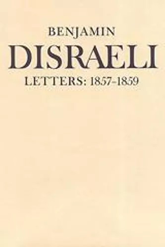 Benjamin Disraeli Letters cover