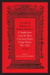 Critical Edition of Robert Barnes's A Supplication Vnto the Most Gracyous Prince Kynge Henry The. VIIJ. 1534 cover