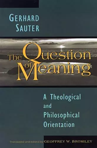 The Question of Meaning cover