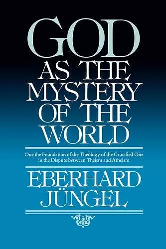 God as Mystery of the World cover