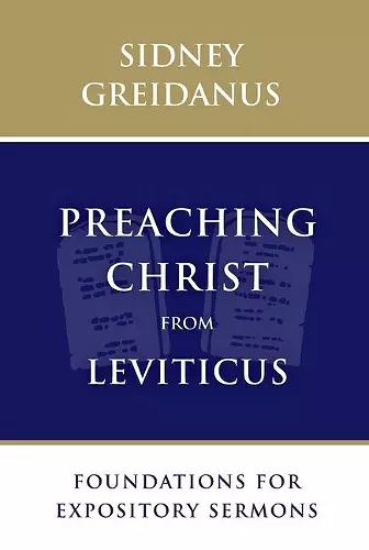 Preaching Christ from Leviticus cover