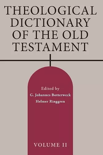 Theological Dictionary of the Old Testament Volume ll cover