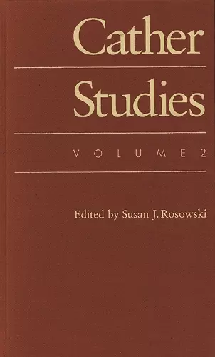 Cather Studies, Volume 2 cover