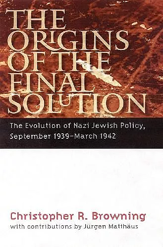 The Origins of the Final Solution cover
