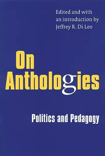 On Anthologies cover