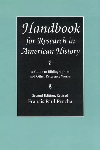 Handbook for Research in American History cover