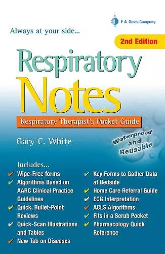 Respiratory Notes 2e Respiratory Therapist's Pocket Guide cover