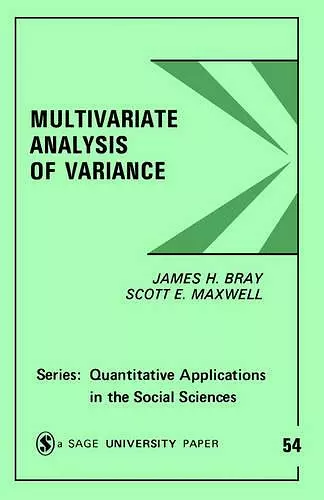 Multivariate Analysis of Variance cover