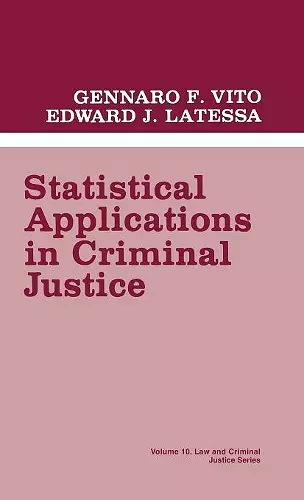 Statistical Applications in Criminal Justice cover