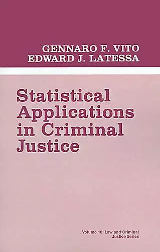 Statistical Applications in Criminal Justice cover