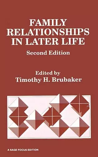 Family Relationships in Later Life cover