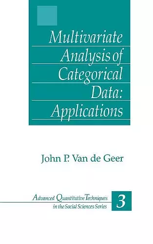 Multivariate Analysis of Categorical Data: Applications cover