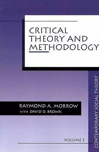 Critical Theory and Methodology cover