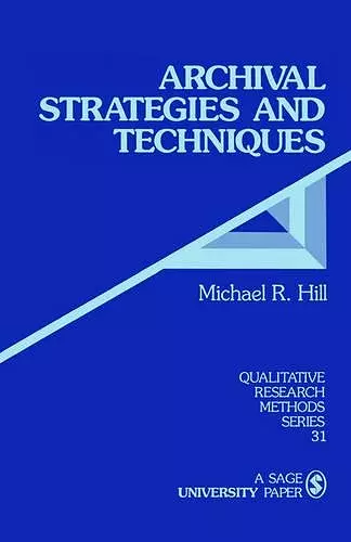 Archival Strategies and Techniques cover