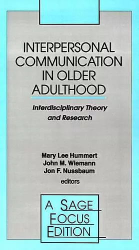 Interpersonal Communication in Older Adulthood cover