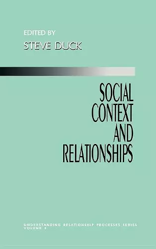 Social Context and Relationships cover