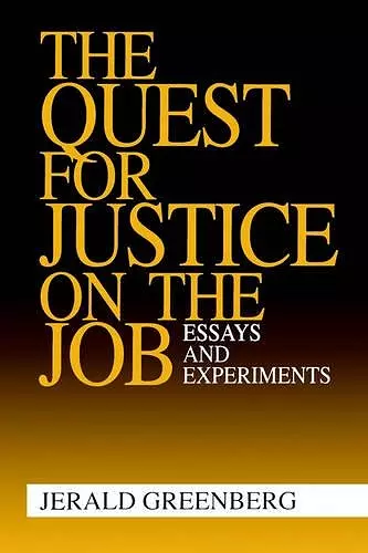 The Quest for Justice on the Job cover