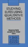 Studying Elites Using Qualitative Methods cover