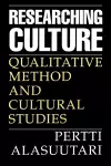 Researching Culture cover