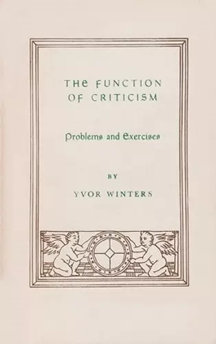 Function of Criticism cover