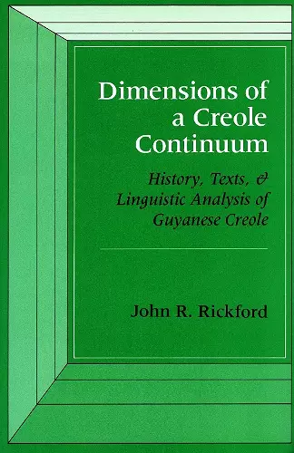 Dimensions of a Creole Continuum cover