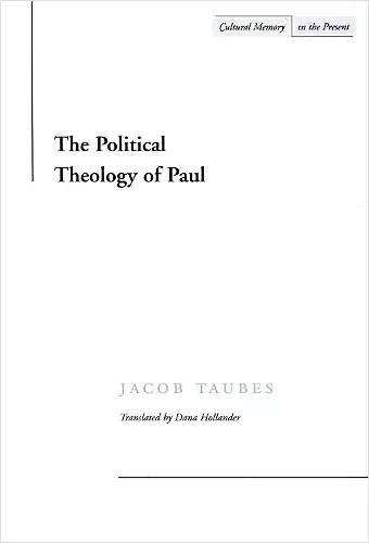 The Political Theology of Paul cover