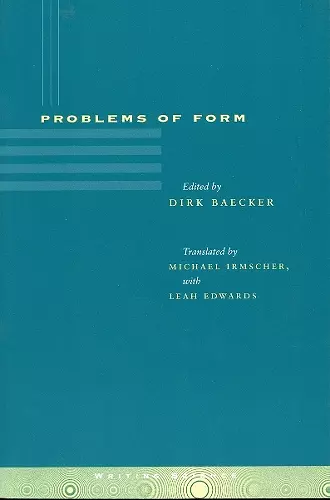 Problems of Form cover
