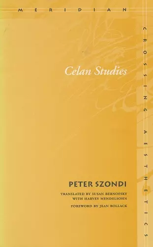 Celan Studies cover