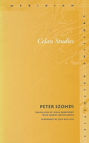 Celan Studies cover