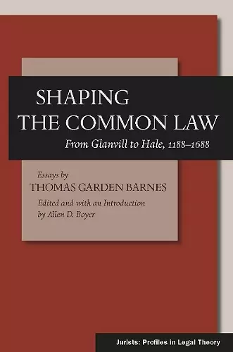 Shaping the Common Law cover