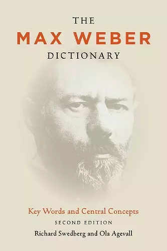 The Max Weber Dictionary cover