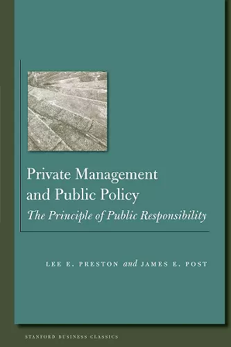 Private Management and Public Policy cover