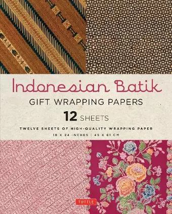 Indonesian Batik Gift Wrapping Papers - 12 Sheets cover