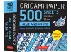 Origami Paper 500 sheets Blue and White 4" (10 cm) cover