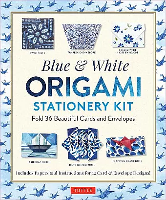 Blue & White Origami Stationery Kit cover