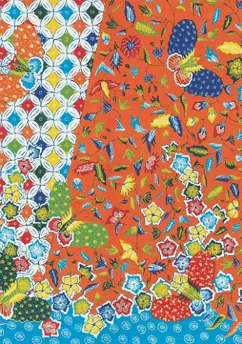Journal Modern Batik Kawung Butterflies, Lined Paperback cover