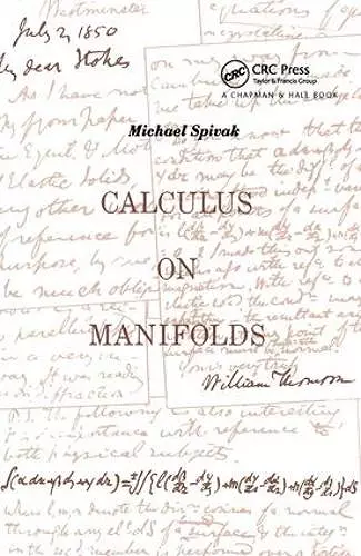 Calculus On Manifolds cover