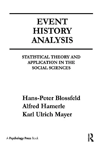 Event History Analysis cover