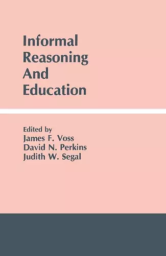 Informal Reasoning and Education cover