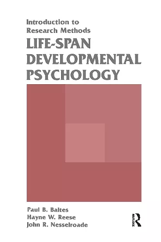 Life-span Developmental Psychology cover