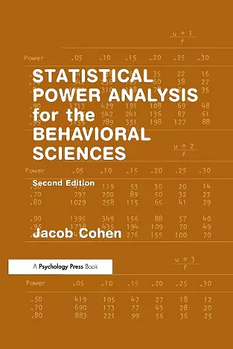 Statistical Power Analysis for the Behavioral Sciences cover