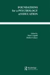 Foundations for A Psychology of Education cover