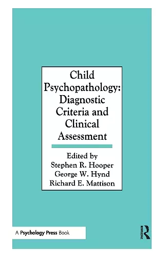 Child Psychopathology cover