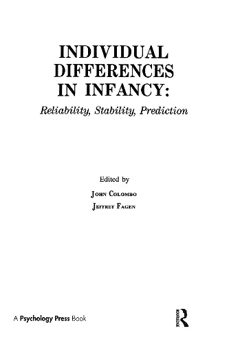 individual Differences in infancy cover