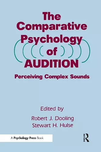 The Comparative Psychology of Audition cover