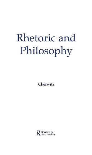 Rhetoric and Philosophy cover