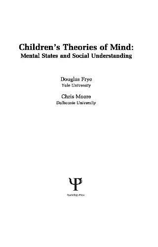 Children's Theories of Mind cover